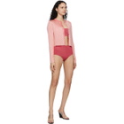Calle Del Mar Red Knit High-Rise Briefs