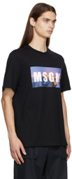 MSGM Black Vertigine Logo T-Shirt