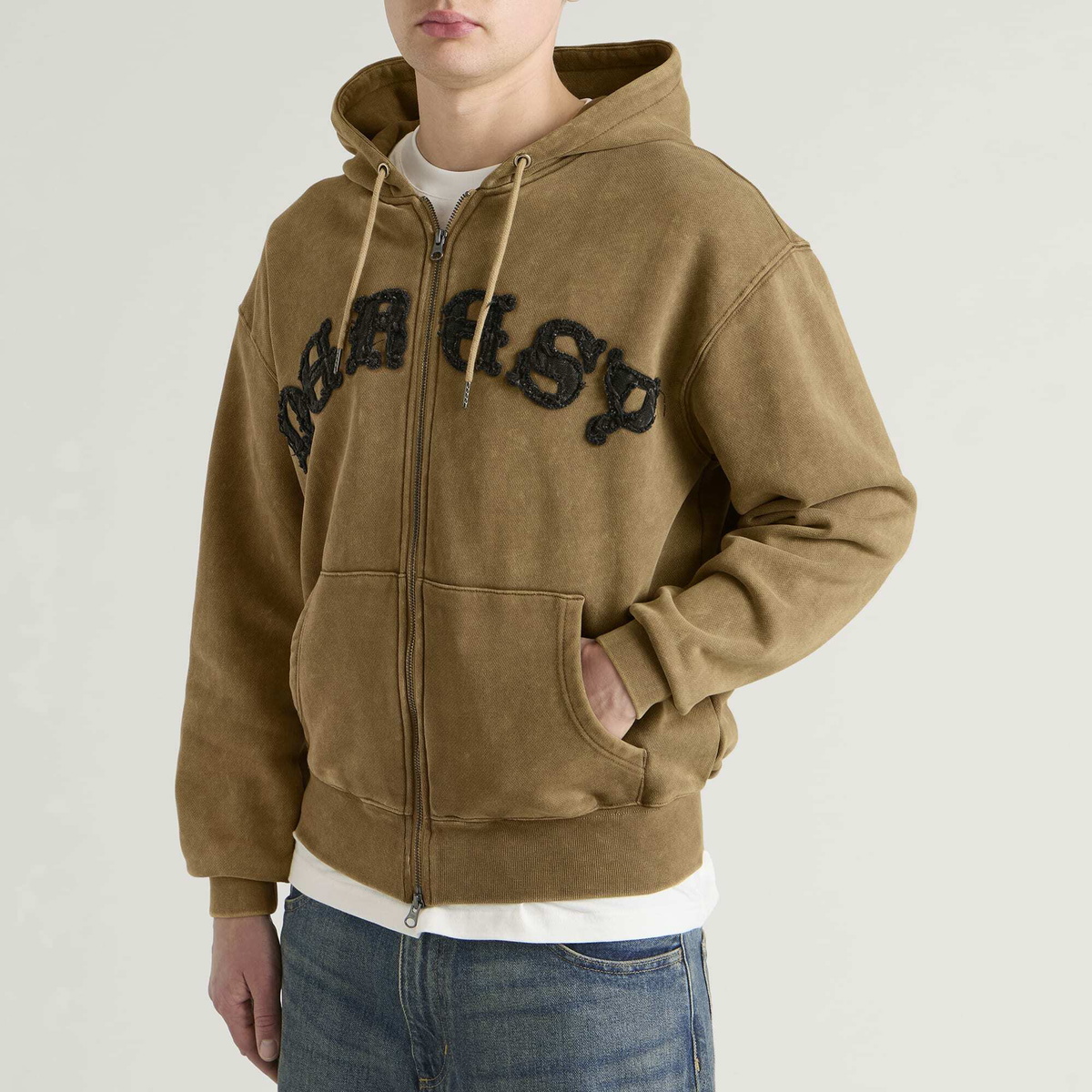 Heresy Men's Celtic Zip Hoodie in Brown