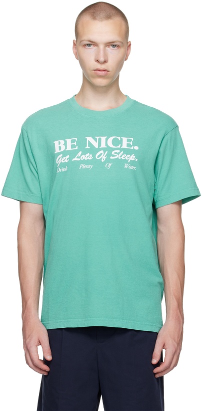 Photo: Sporty & Rich Blue 'Be Nice' T-Shirt