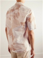 Zegna - Convertible-Collar Printed Linen and Cotton-Blend Shirt - Neutrals