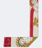 La DoubleJ Fringed printed silk scarf
