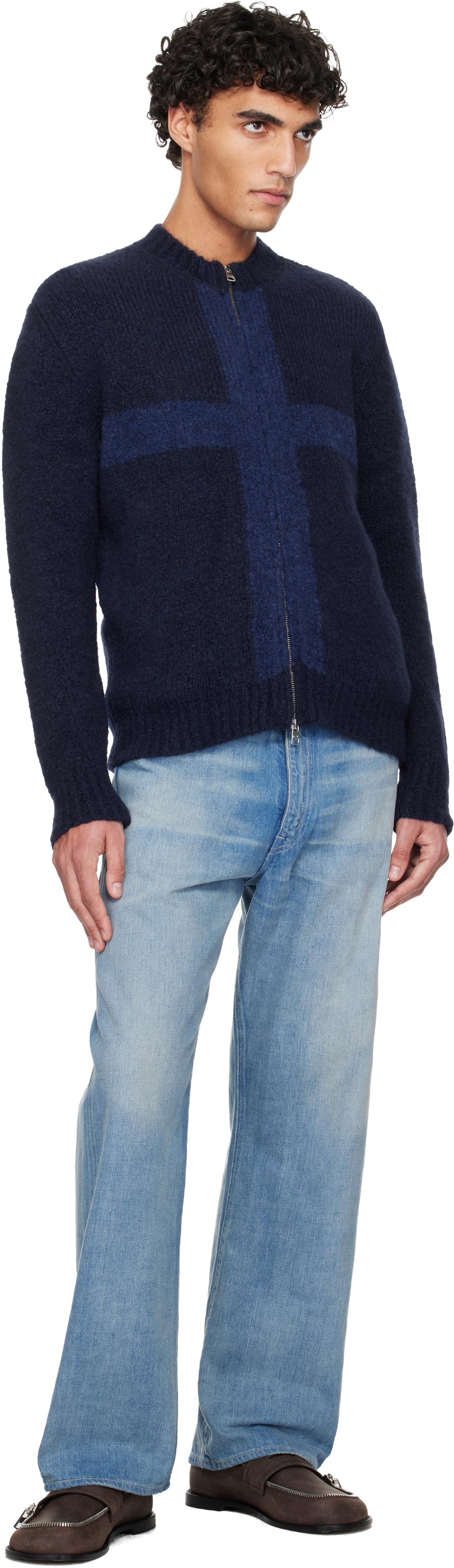 Paloma Wool Navy Cruz Sweater