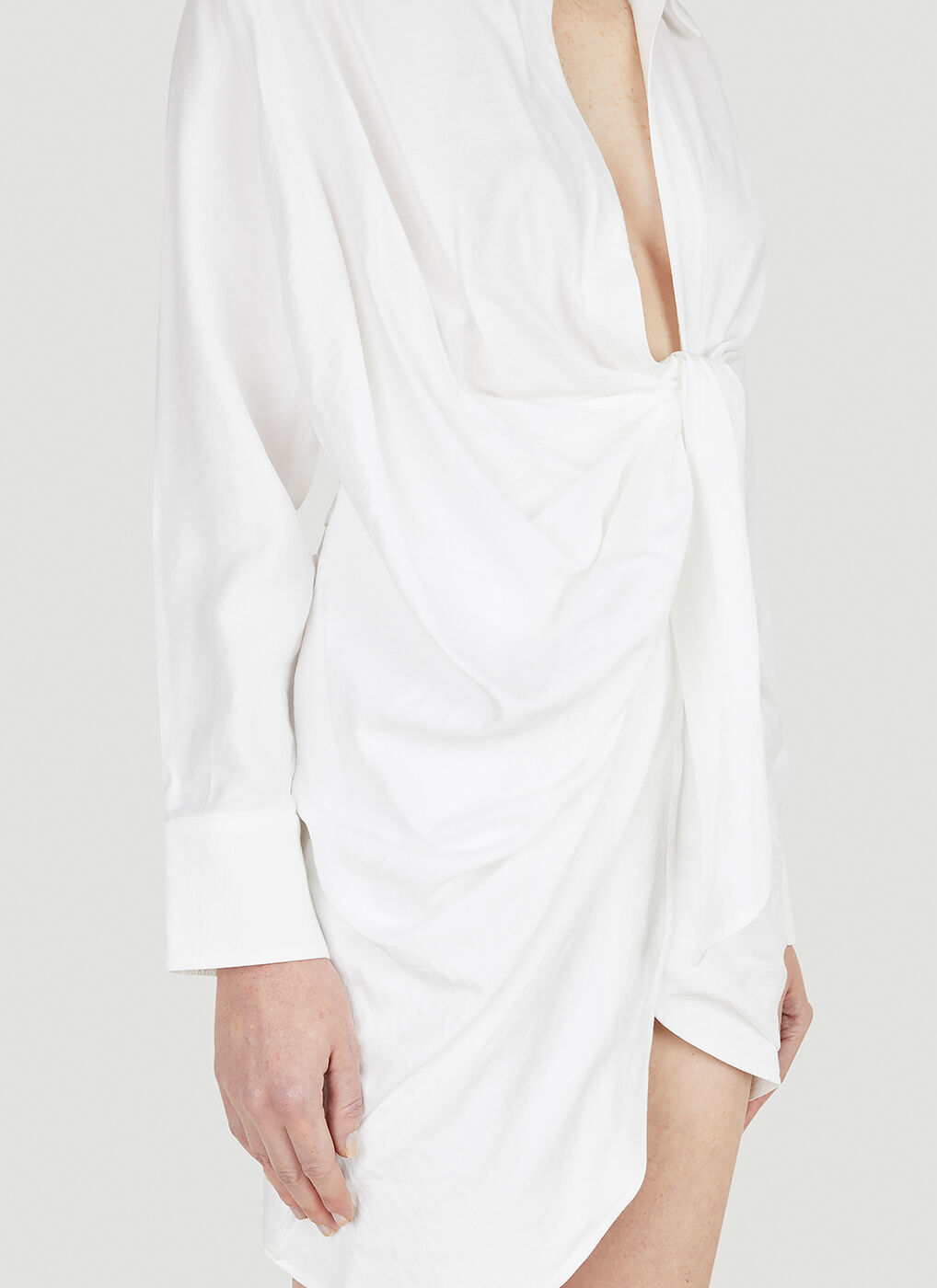 Jacquemus bahia knotted 2024 cotton mini dress