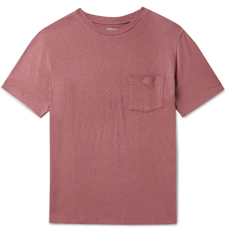 Photo: Bellerose - Cotton and Linen-Blend T-Shirt - Burgundy