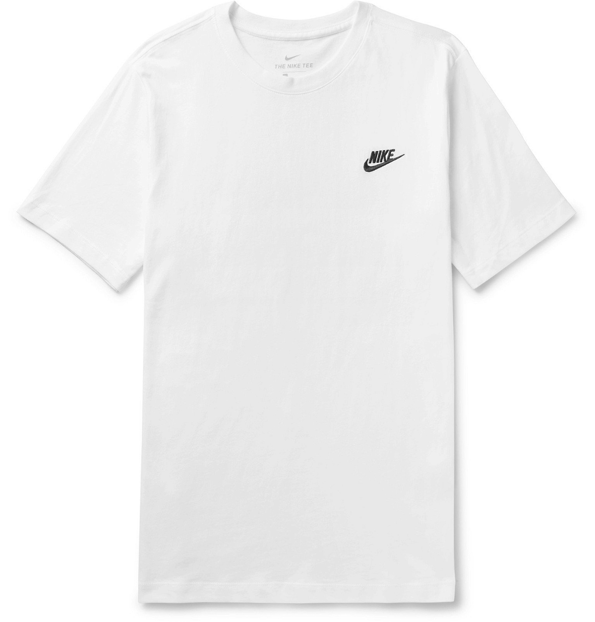 No haga Cósmico Tulipanes Nike - Logo-Embroidered Cotton-Jersey T-Shirt - White Nike