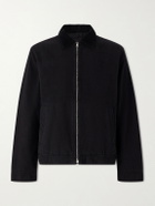 Mr P. - Corduroy-Trimmed Organic Cotton Coach Jacket - Black