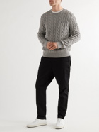 POLO RALPH LAUREN - Cable-Knit Cotton Sweater - Gray