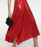 Dodo Bar Or Sequined gathered midi dress