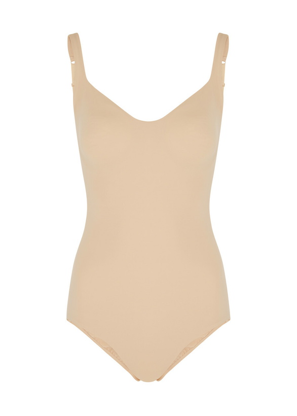 Photo: Wolford Mat De Luxe Forming Stretch-jersey Bodysuit - Beige - LB (Large B-Cup)