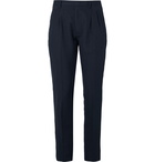 Zanella - Navy Newton Slim-Fit Pleated Herringbone Cotton and Linen-Blend Trousers - Blue