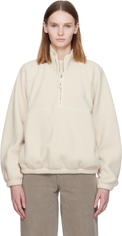 Photo: Nothing Written Off-White Woolly Fleece Sweater