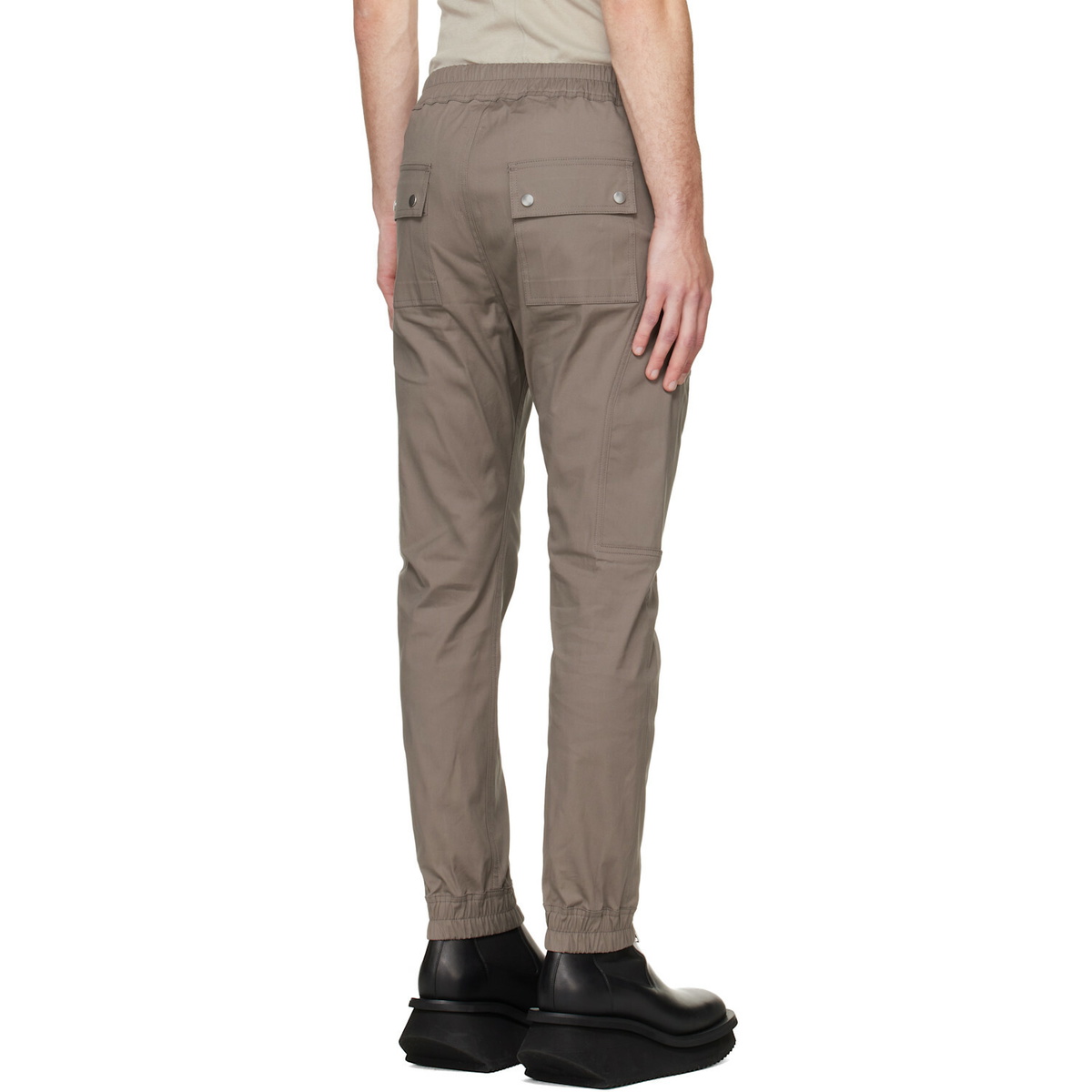 Rick Owens Gray Tower Heizer Cargo Pants