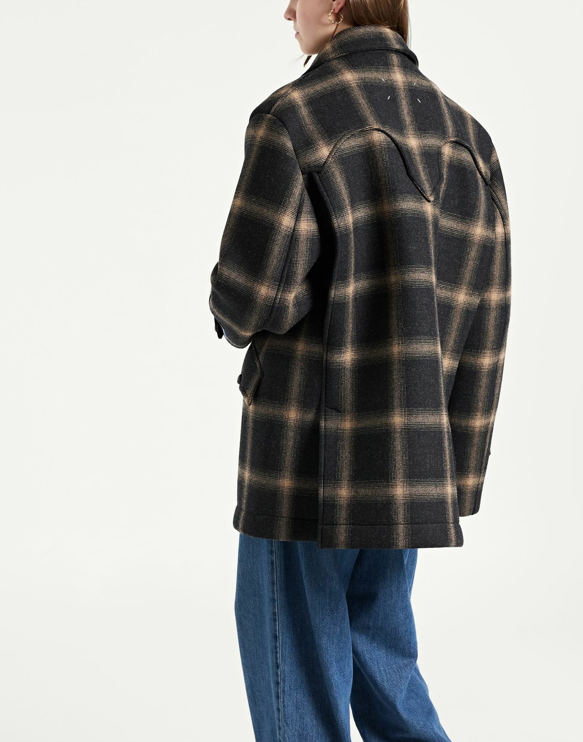 Maison Margiela Womens Coat Charcoal