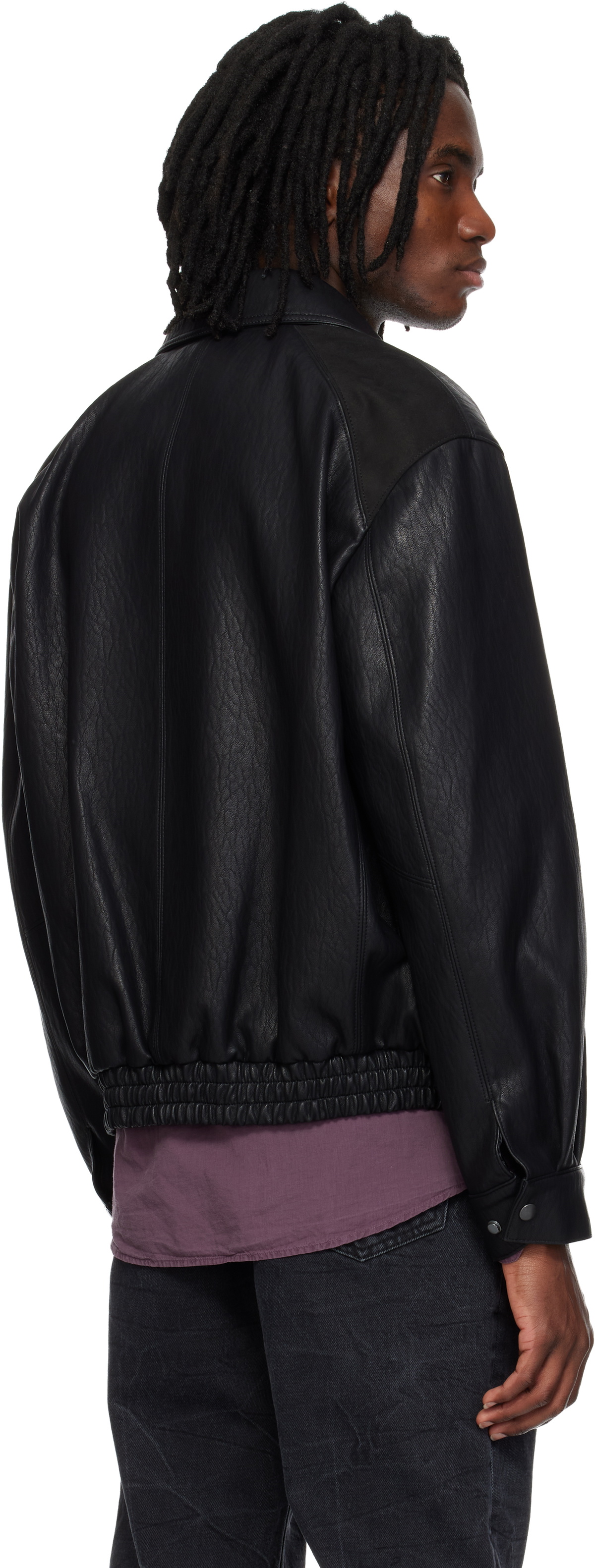 MMIC Black Rodeo Faux-Leather Jacket