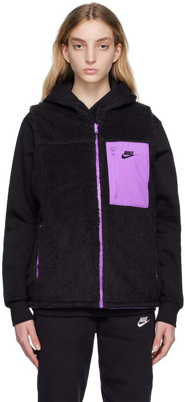 Photo: Nike Black & Purple Winter Reversible Vest