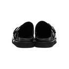 Toga Virilis Black Leather Studded Clogs