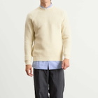 John Smedley Men's Couper Moss Stitch British Wool Jumper in Fleece
