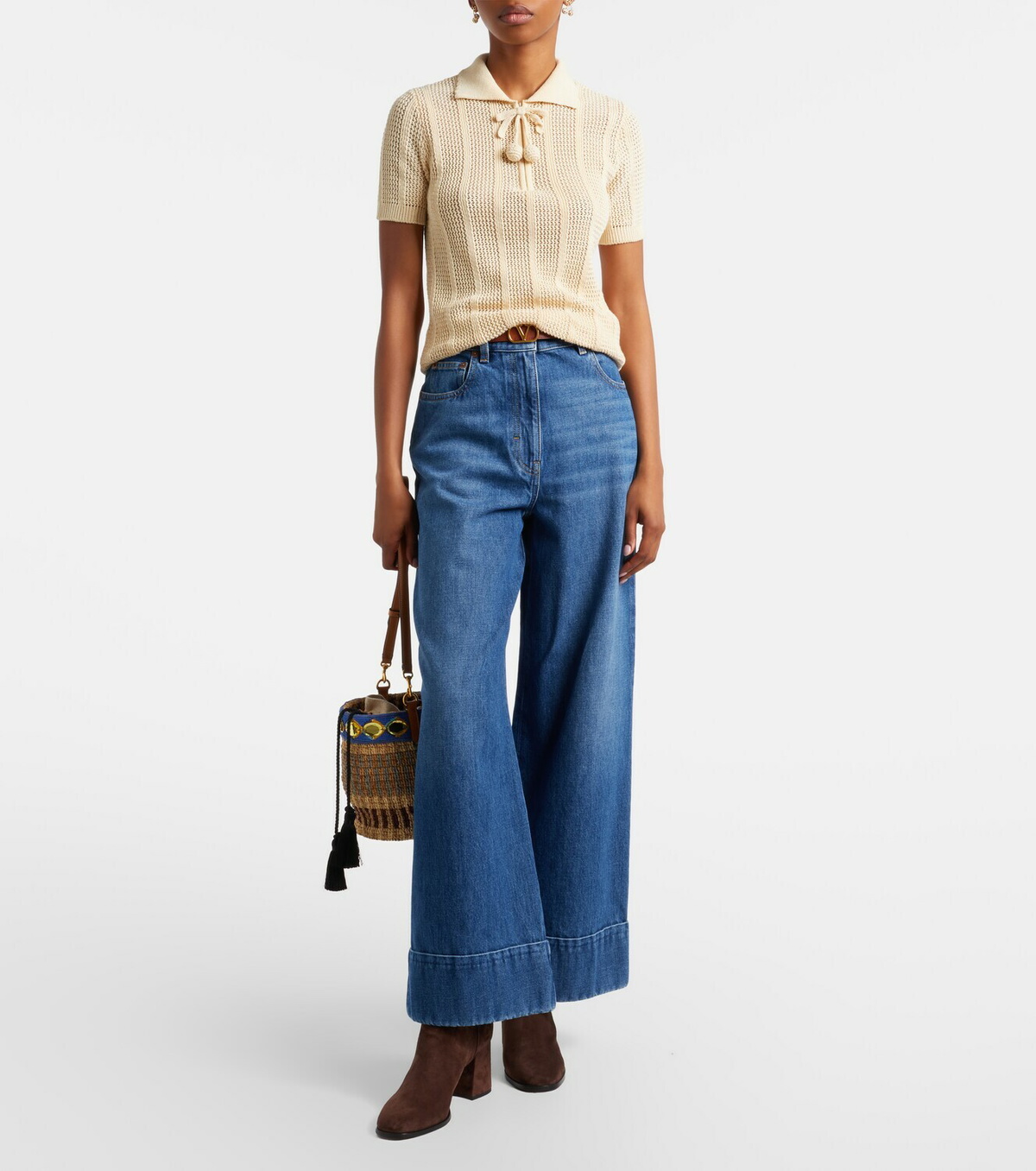 Valentino Garavani Fawcette VLogo suede ankle bots