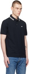 Emporio Armani Blue Three-Button Polo