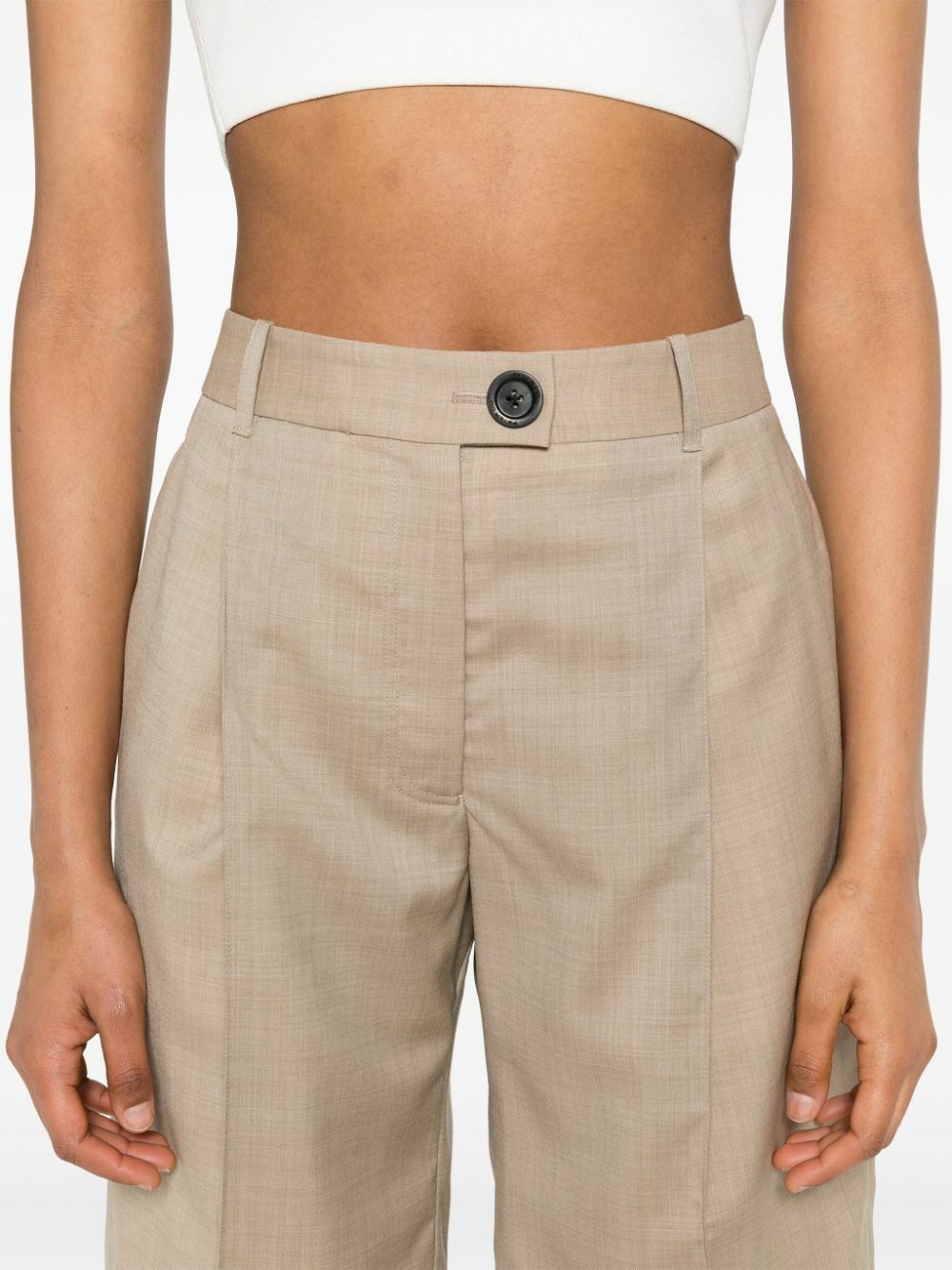 Peter Do Neutral Knee-Lenght Tailored Shorts