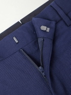 Sunspel - Tapered Pleated Virgin Wool-Twill Trousers - Blue