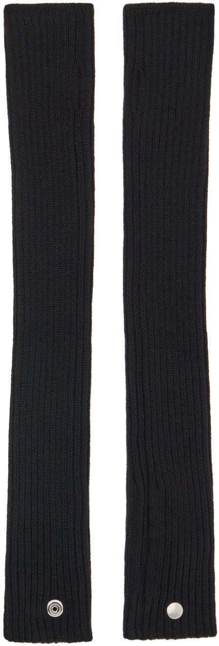 Rick Owens Black Wool Arm Warmers Rick Owens