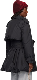Burberry Black Belted Berryhill Padded Car Down Coat