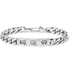 GUCCI - Ghost Engraved Sterling Silver ID Bracelet - Silver