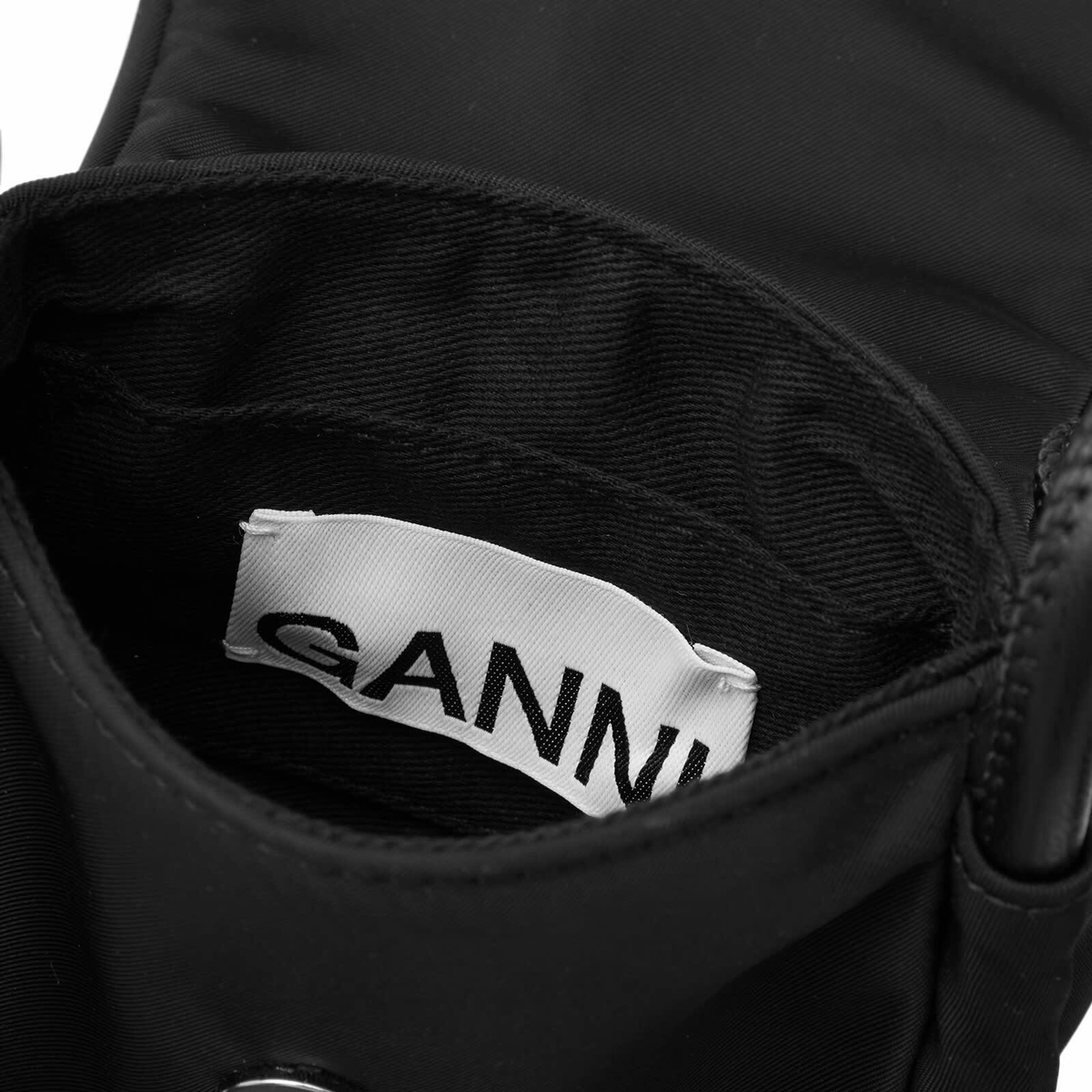 GANNI Women's Knot Mini Flap Over in Black GANNI