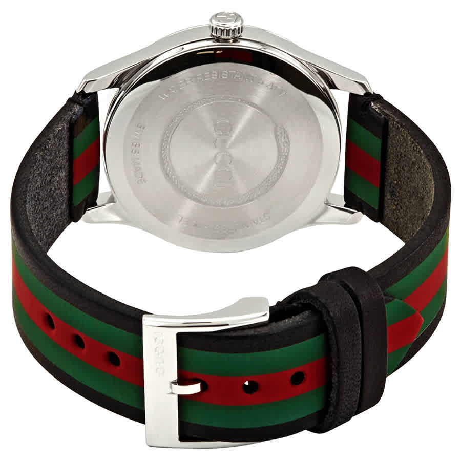 Gucci G-Timeless Tri-Color Dial Leather Mens Watch YA1264079 Gucci