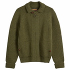 Barbour Men's TO KI TO Paxman Zip Cardigan in Dark Olive
