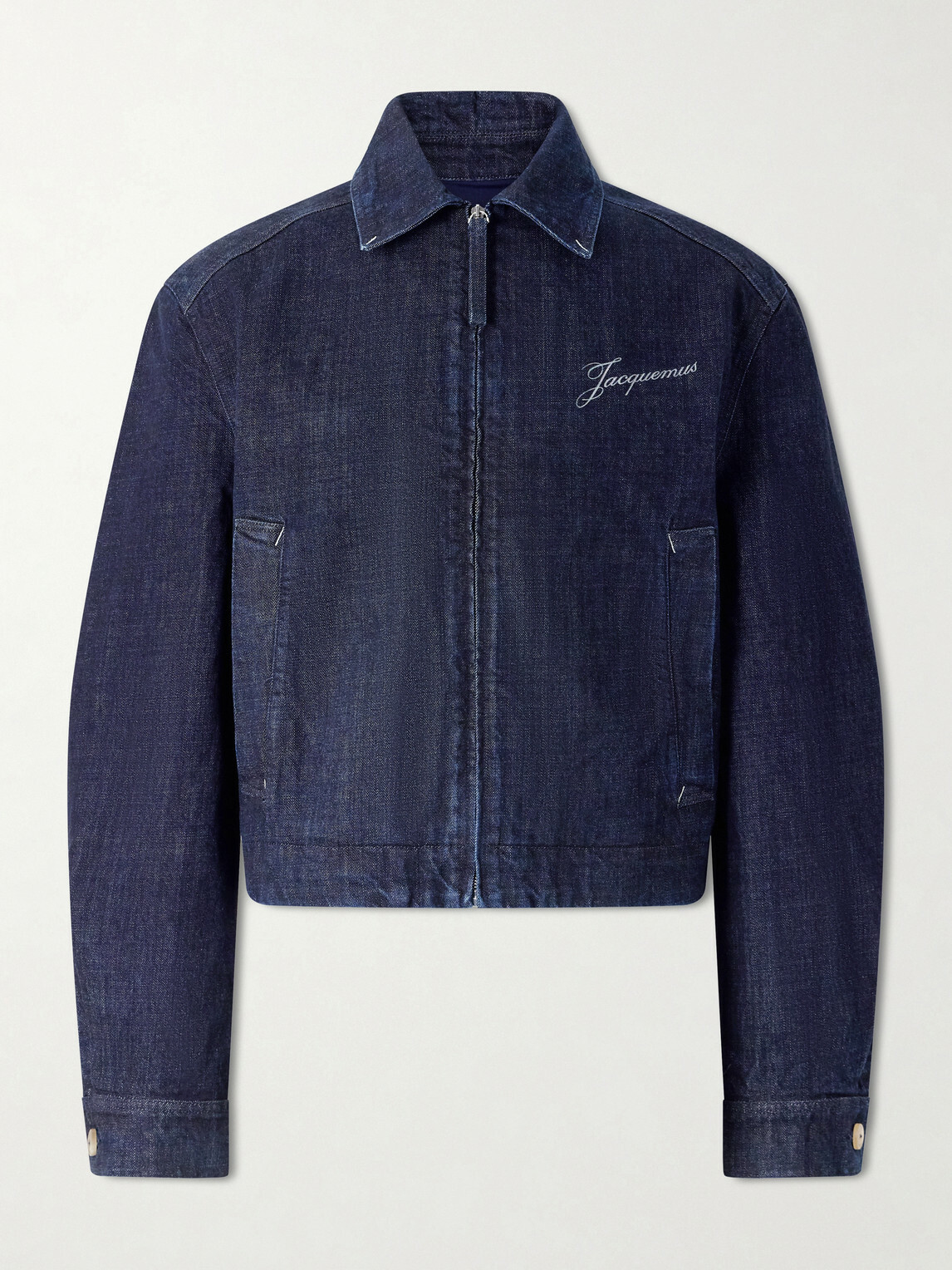 Jacquemus - La Veste De-Nîmes Logo-Embroidered Denim Jacket - Blue