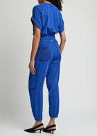 High Loyalty Stretch-jersey Jumpsuit Blue