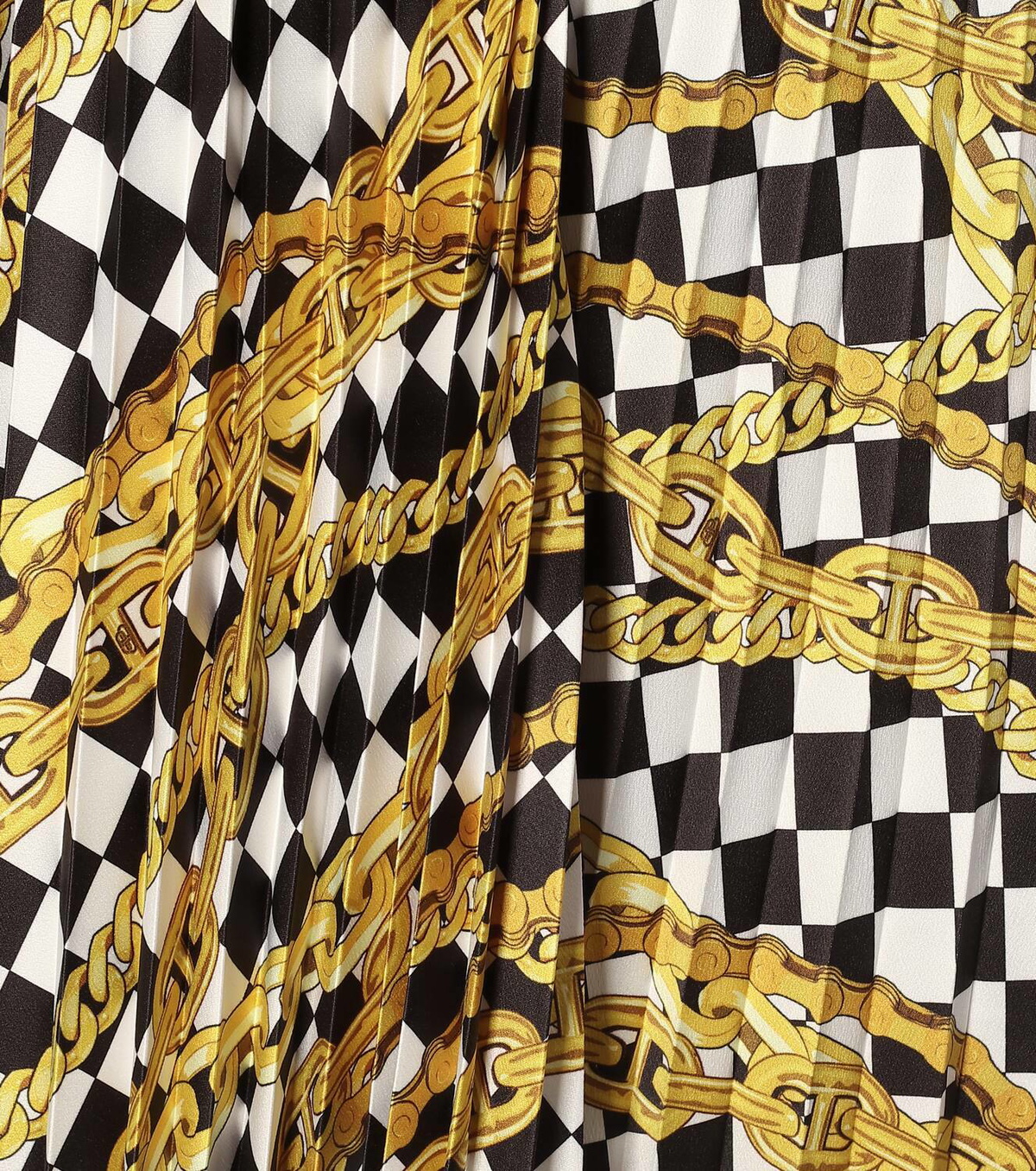 Balenciaga Chain-print wrap midi skirt