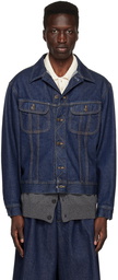 Maison Margiela Indigo Box Pleat Denim Jacket