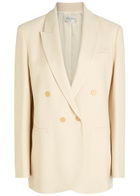 Forte_forte Double-breasted Wool-blend Blazer Cream