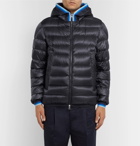 Moncler - Avrieux Stripe-Trimmed Quilted Shell Hooded Down Jacket - Men - Navy