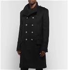 Balmain - Slim-Fit Double-Breasted Cashmere Coat - Black