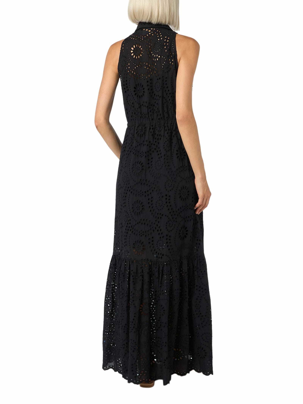 MC2 Saint Barth Woman Black Sangallo Lace Halterneck Dress MC2 Saint Barth MC2 Saint Barth Woman Black Sangallo Lace Halterneck Dress MC2 Saint Barth