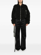 ENTIRE STUDIOS Black Straight-Leg Trousers