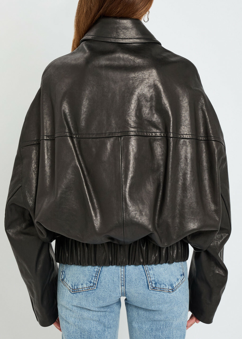 Khaite Odin Leather Jacket Black