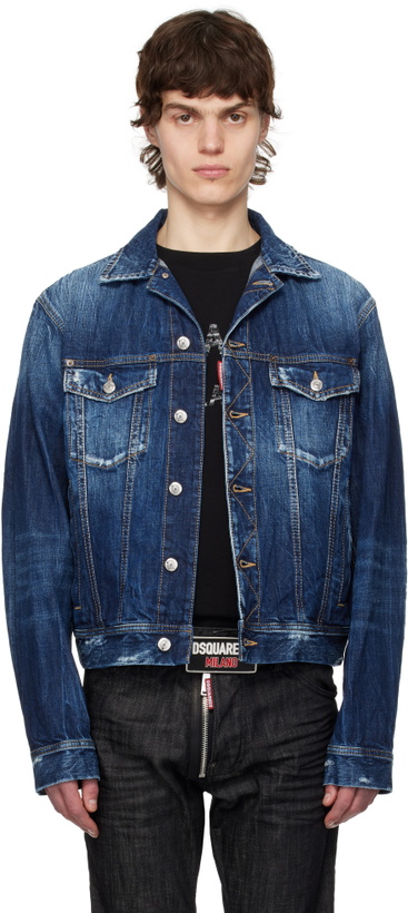 Photo: Dsquared2 Blue Be Cool Be Nice Wash L.A. Jean Denim Jacket