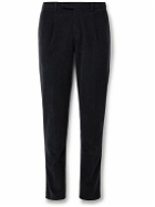 Boglioli - Slim-Leg Garment-Dyed Stretch-Cotton and Modal-Blend Corduroy Suit Trousers - Blue