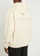 Represent Owners Club Hooded Cotton Sweatshirt Cream