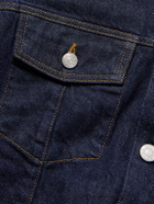 NN07 - Roy 1882 Corduroy-Trimmed Organic Denim Jacket - Blue