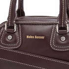 Adidas x Wales Bonner Leather Bowling Bag in Night Red 