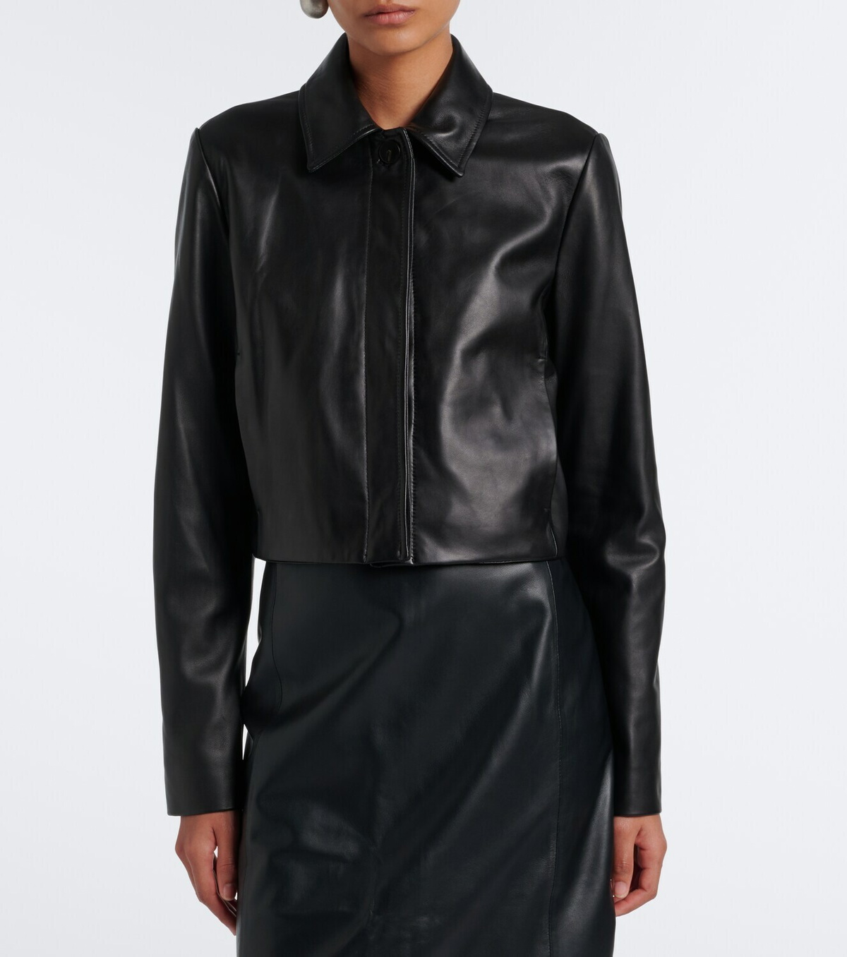 Vince Cropped leather jacket