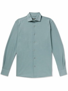 Zegna - Honeycomb-Knit Cotton Shirt - Green