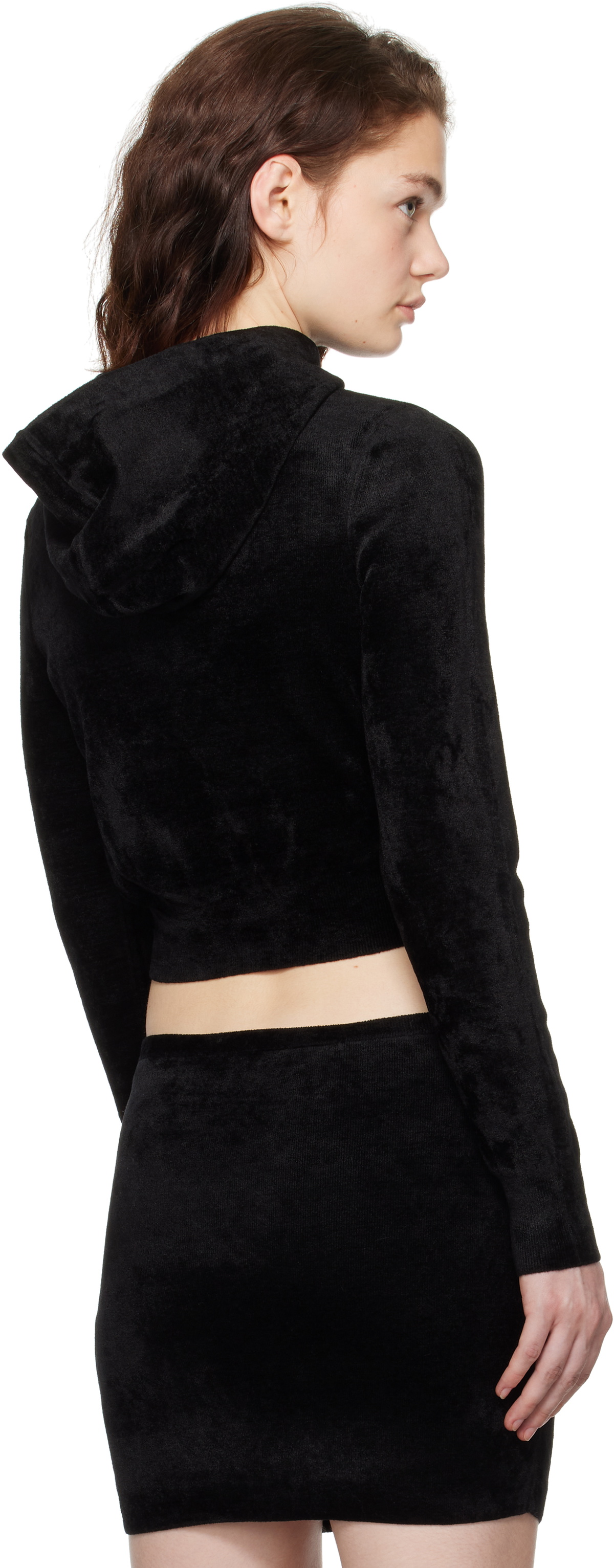 LIGHTWEIGHT CROPPED ZIP-UP / BLK